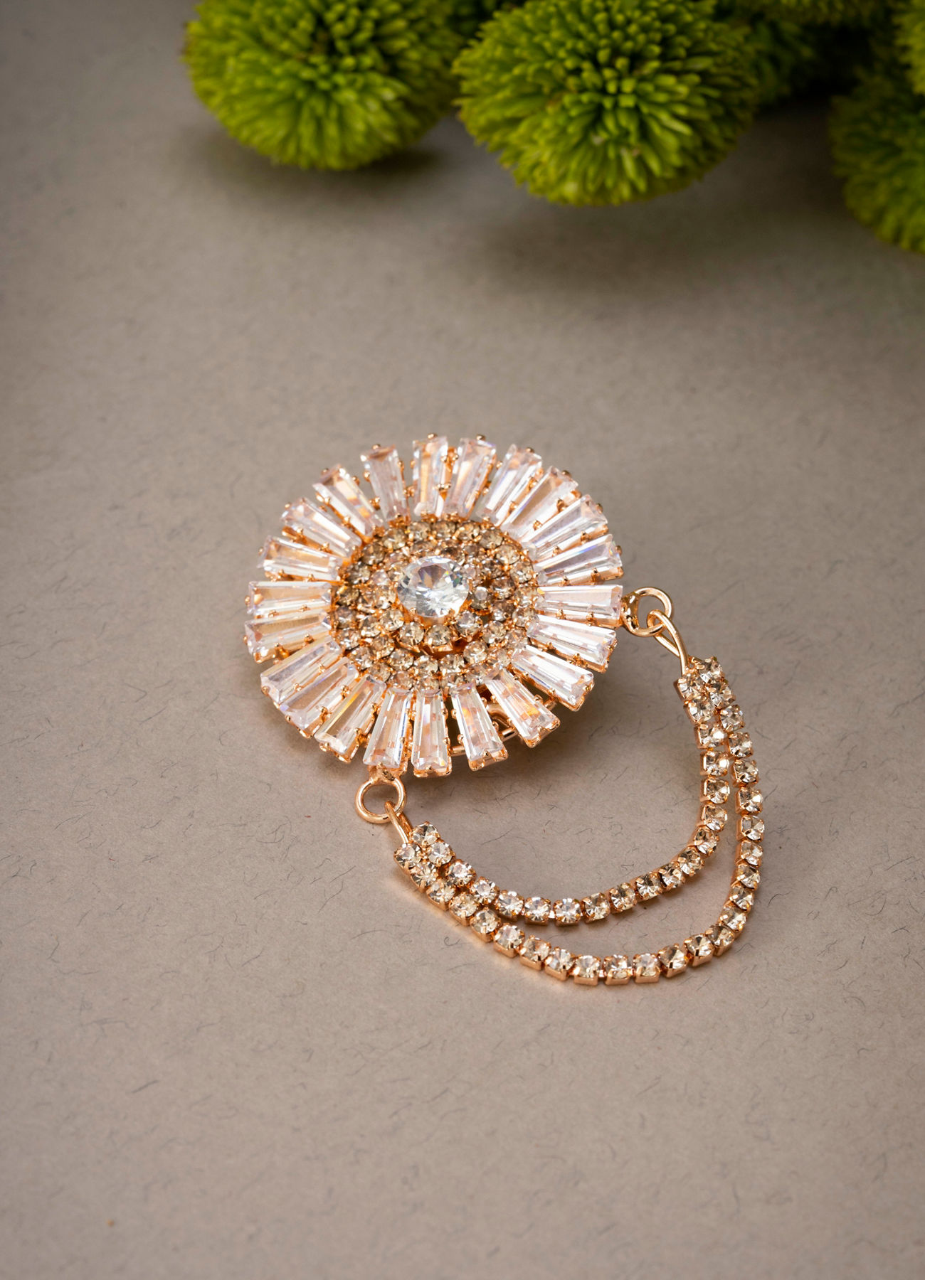 Manyavar Men Rose Gold Grandeur Brooch