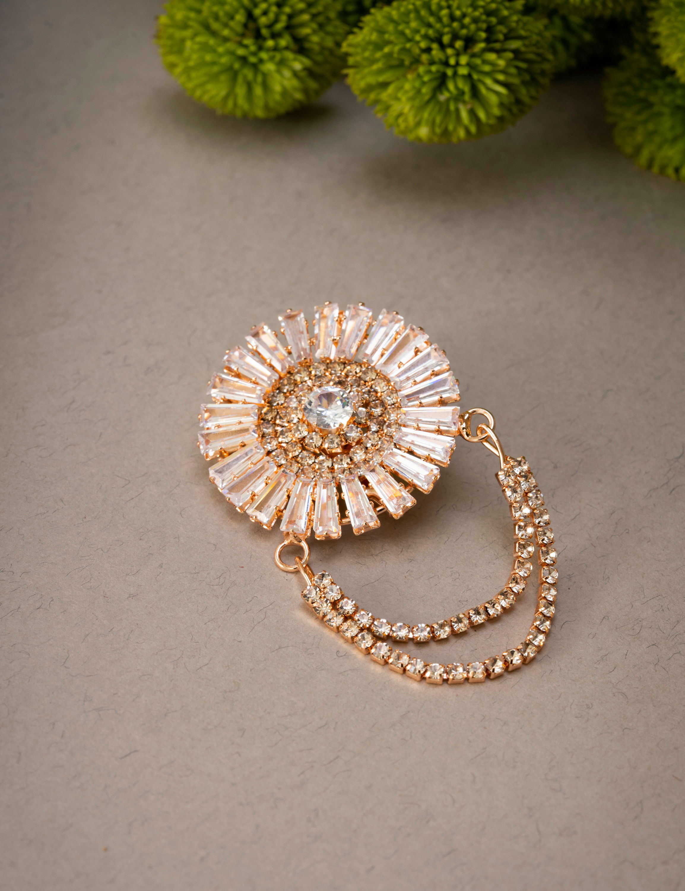 Manyavar Men Rose Gold Grandeur Brooch