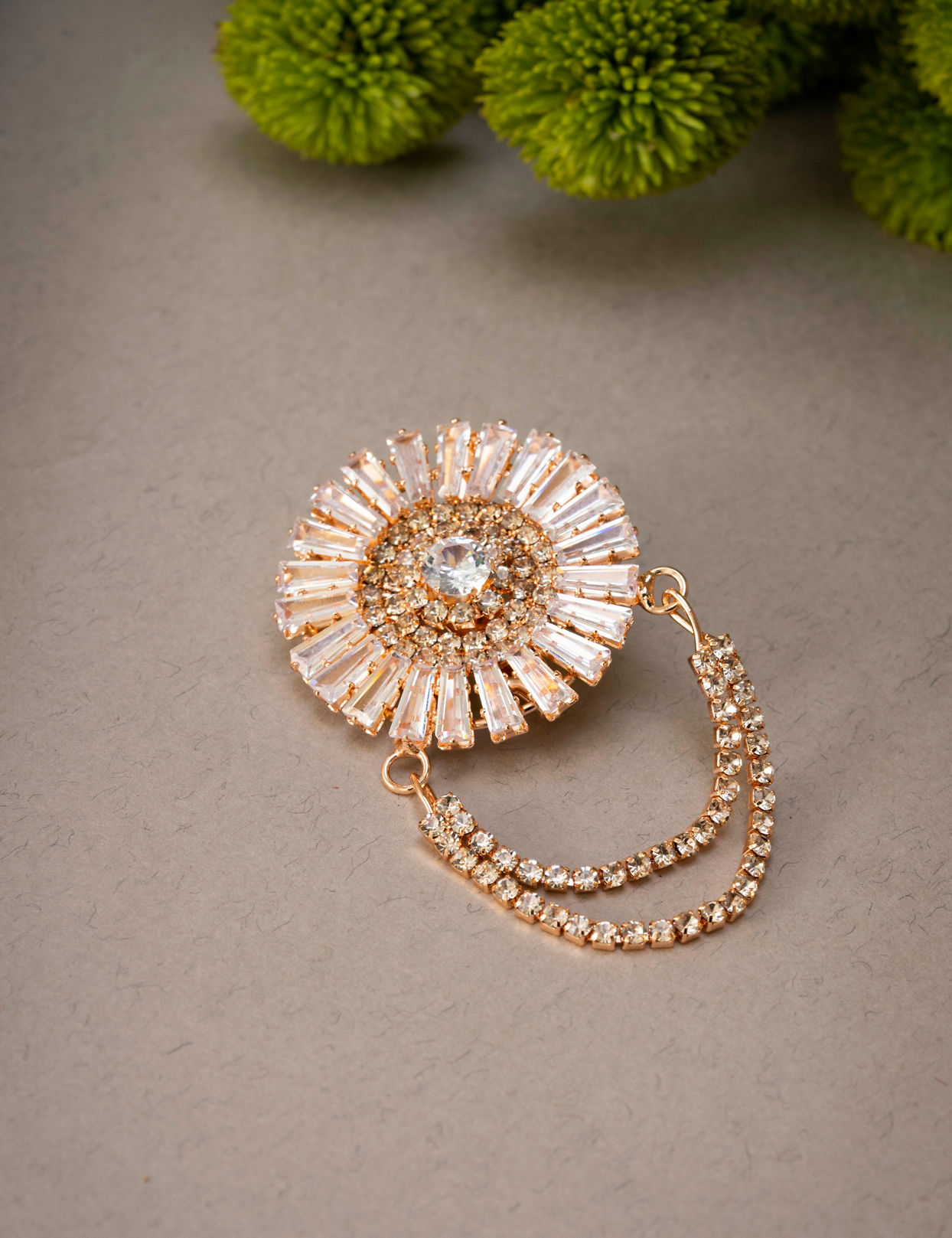 Manyavar Men Rose Gold Grandeur Brooch
