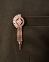 Manyavar Men Gold Brooch with Crystal Detailing