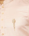 Manyavar Men Golden Round Tassel Detailed Rhinestone Embellished Brooch
