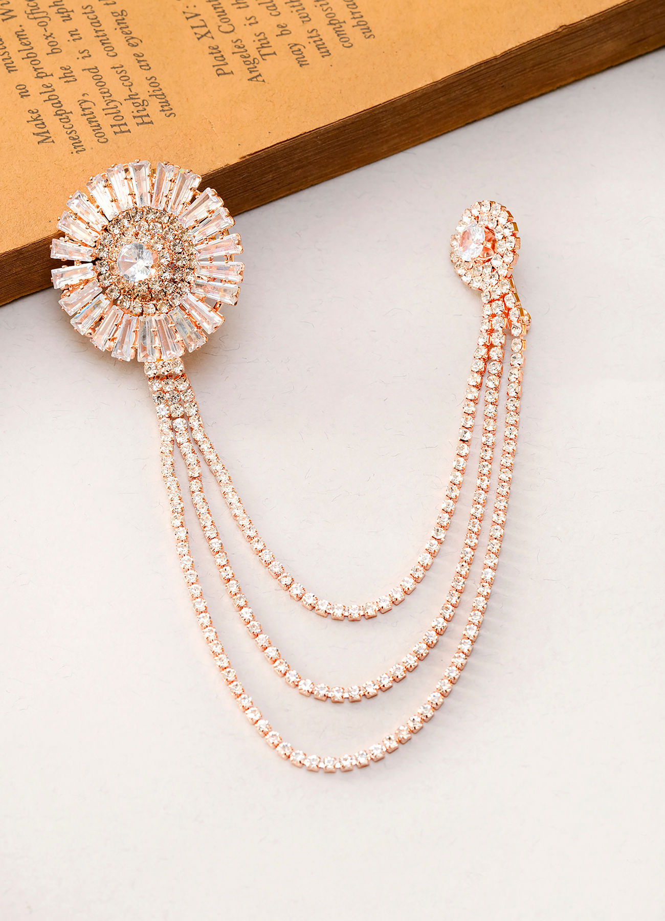 Manyavar Men Rose Gold Traditional Brooch