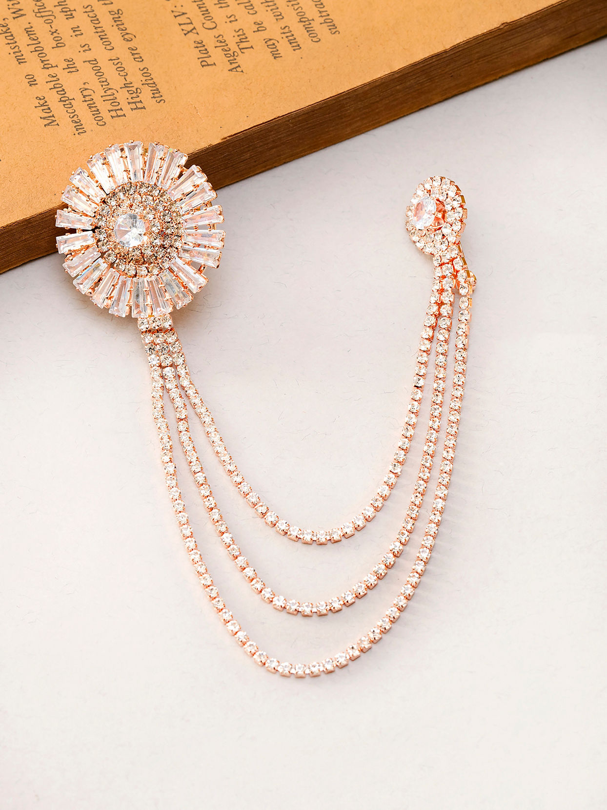 Manyavar Men Rose Gold Traditional Brooch