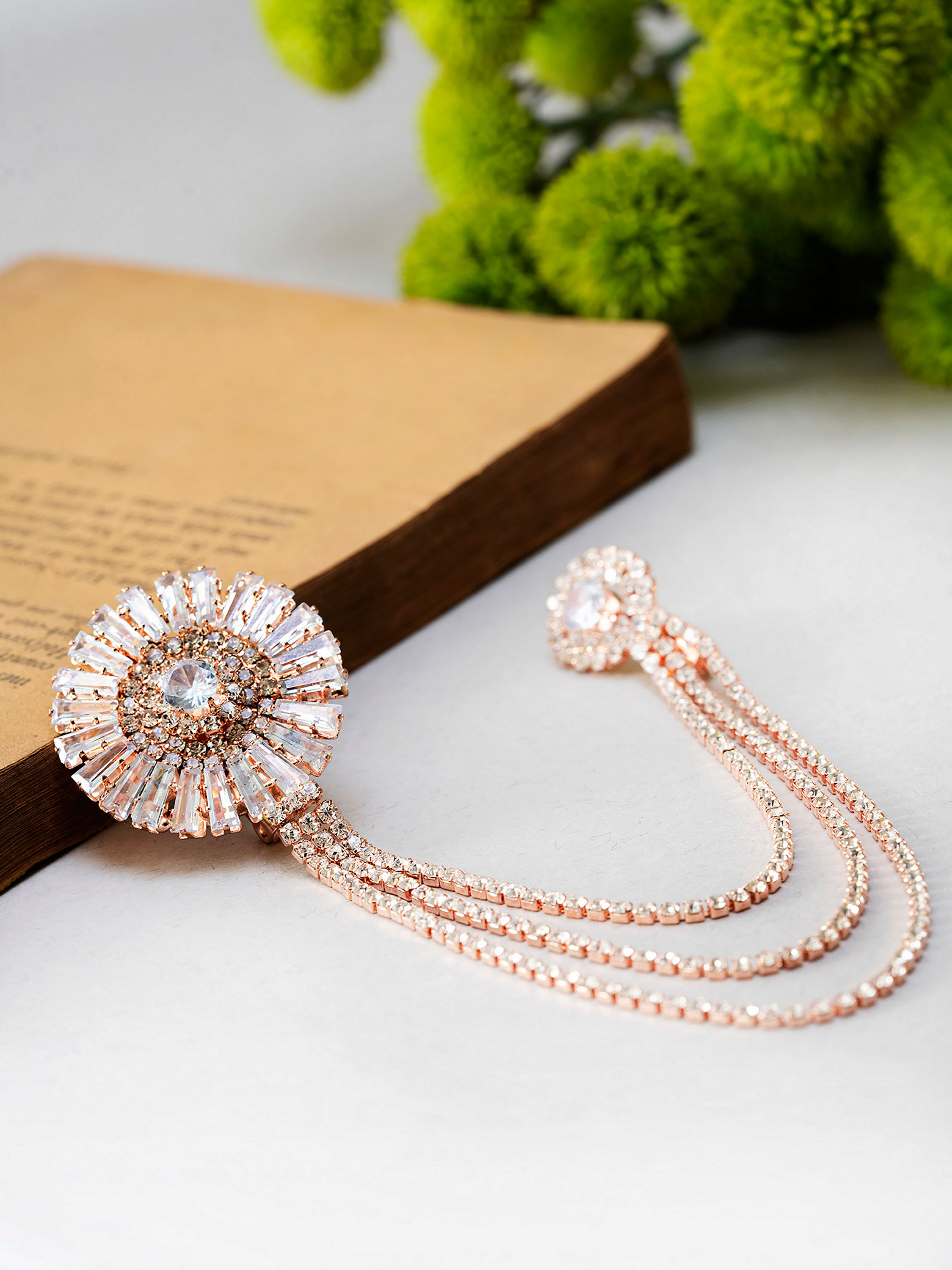 Manyavar Men Rose Gold Traditional Brooch