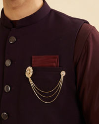 Manyavar Men Golden Brilliance Brooch