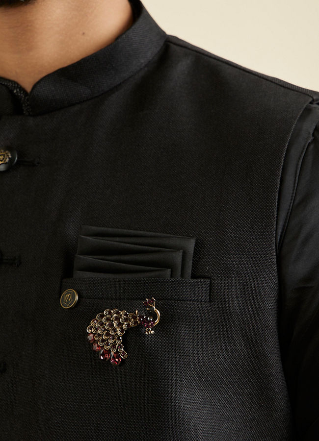 Manyavar Men Regal Brown Delight Brooch