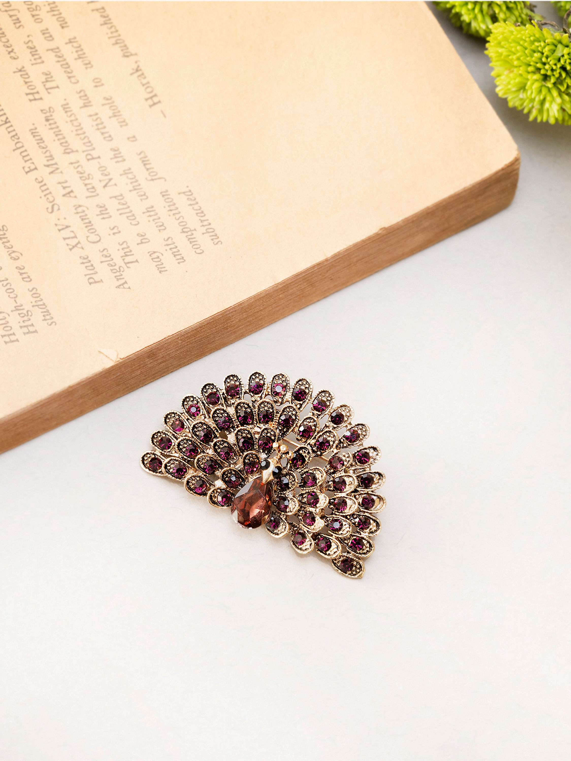 Manyavar Men Brown Splendour Brooch