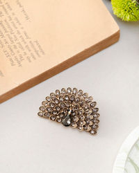 Manyavar Men Black Regal Brooch