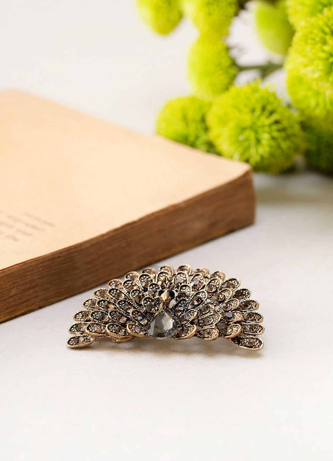 Manyavar Men Black Regal Brooch