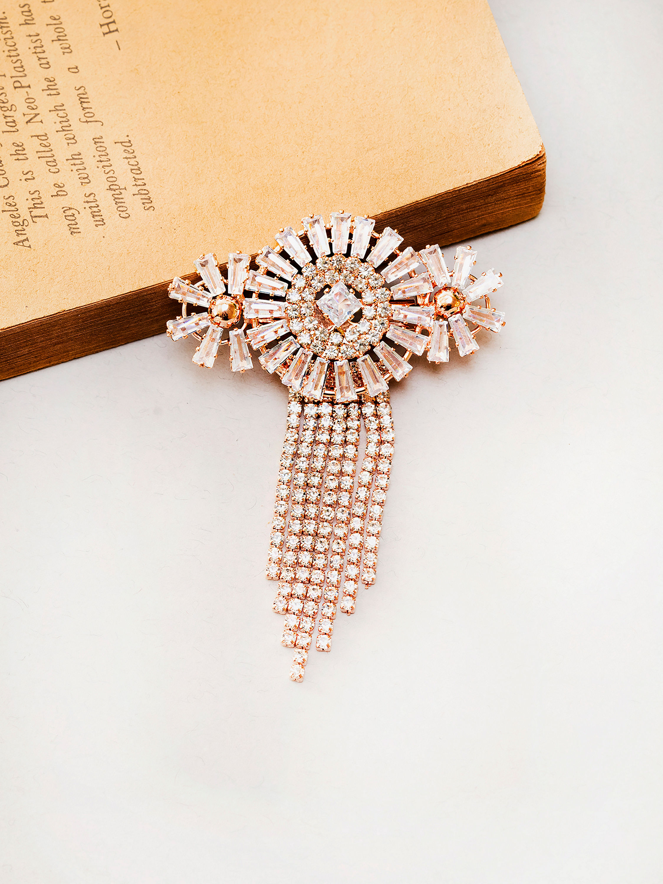 Manyavar Men Rose Gold Brooch