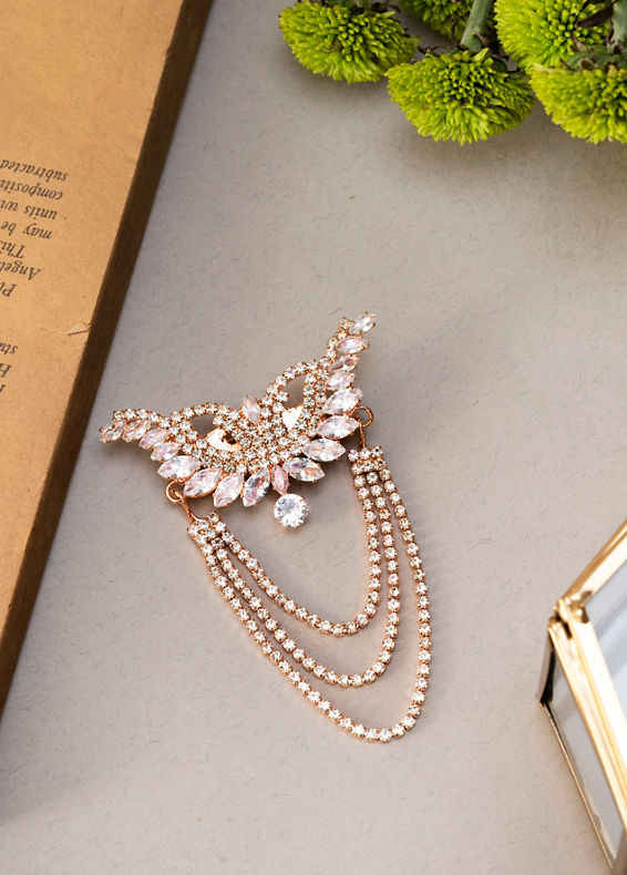 Manyavar Men Rose Gold Traditional Brooch