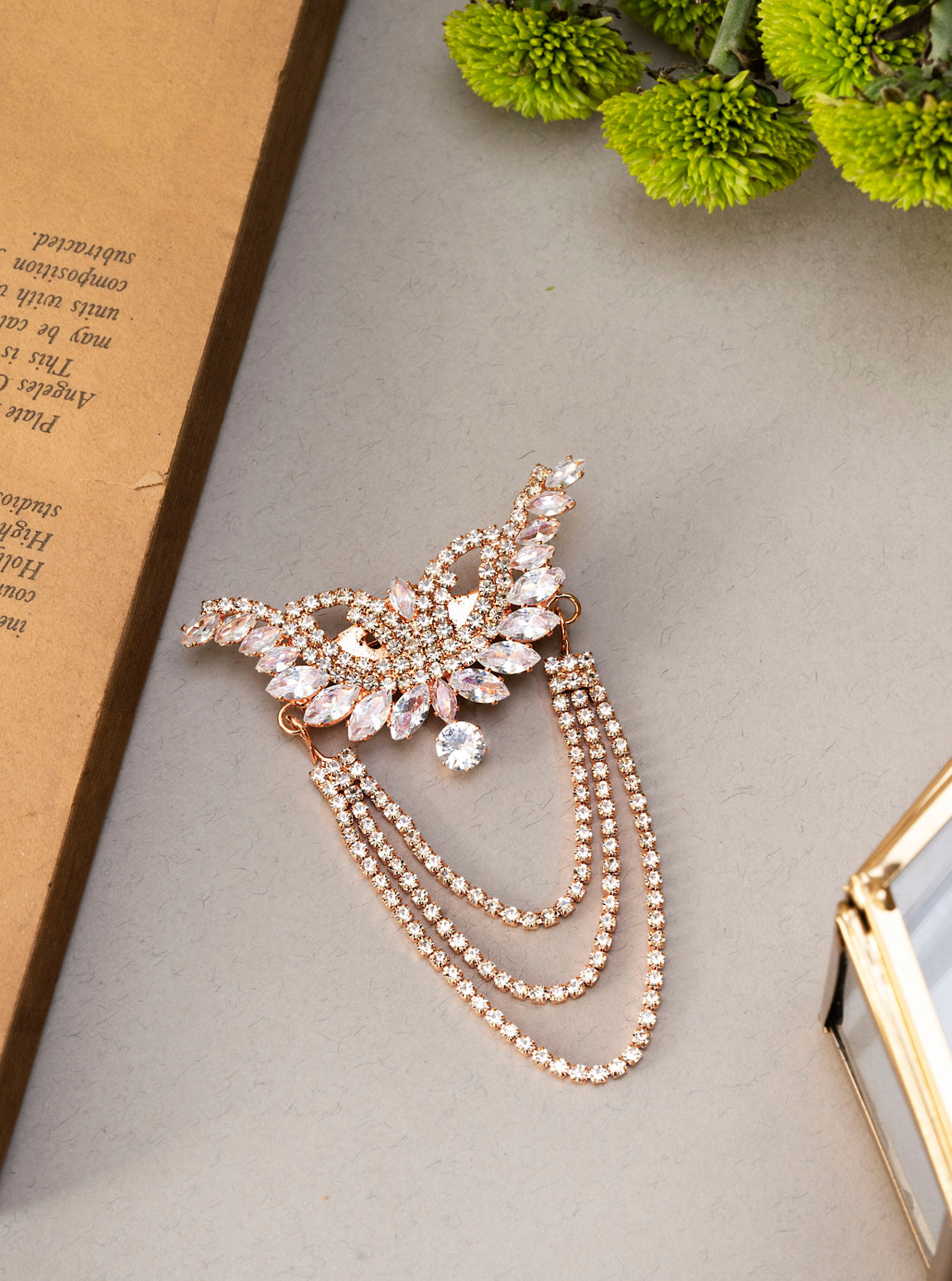 Manyavar Men Rose Gold Traditional Brooch