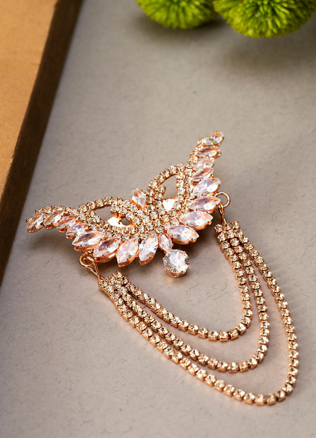 Manyavar Men Rose Gold Traditional Brooch