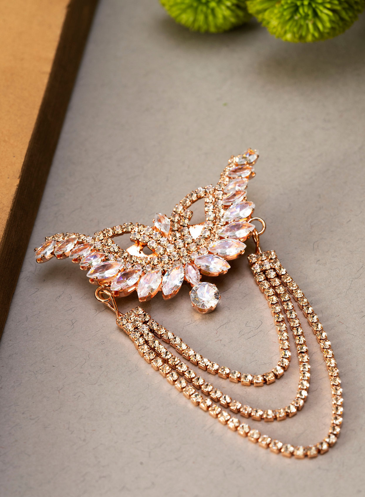 Manyavar Men Rose Gold Traditional Brooch