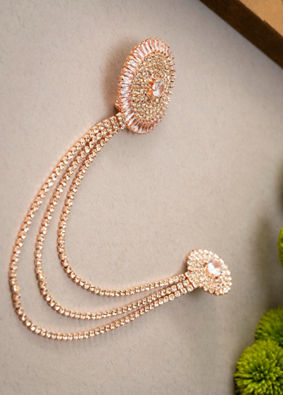 Manyavar Men Rose Gold Elegance Brooch