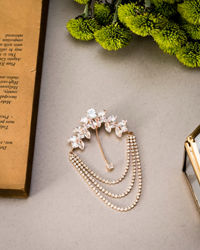 Manyavar Men Rose Gold Elegance Brooch