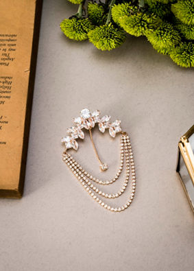 Manyavar Men Rose Gold Elegance Brooch