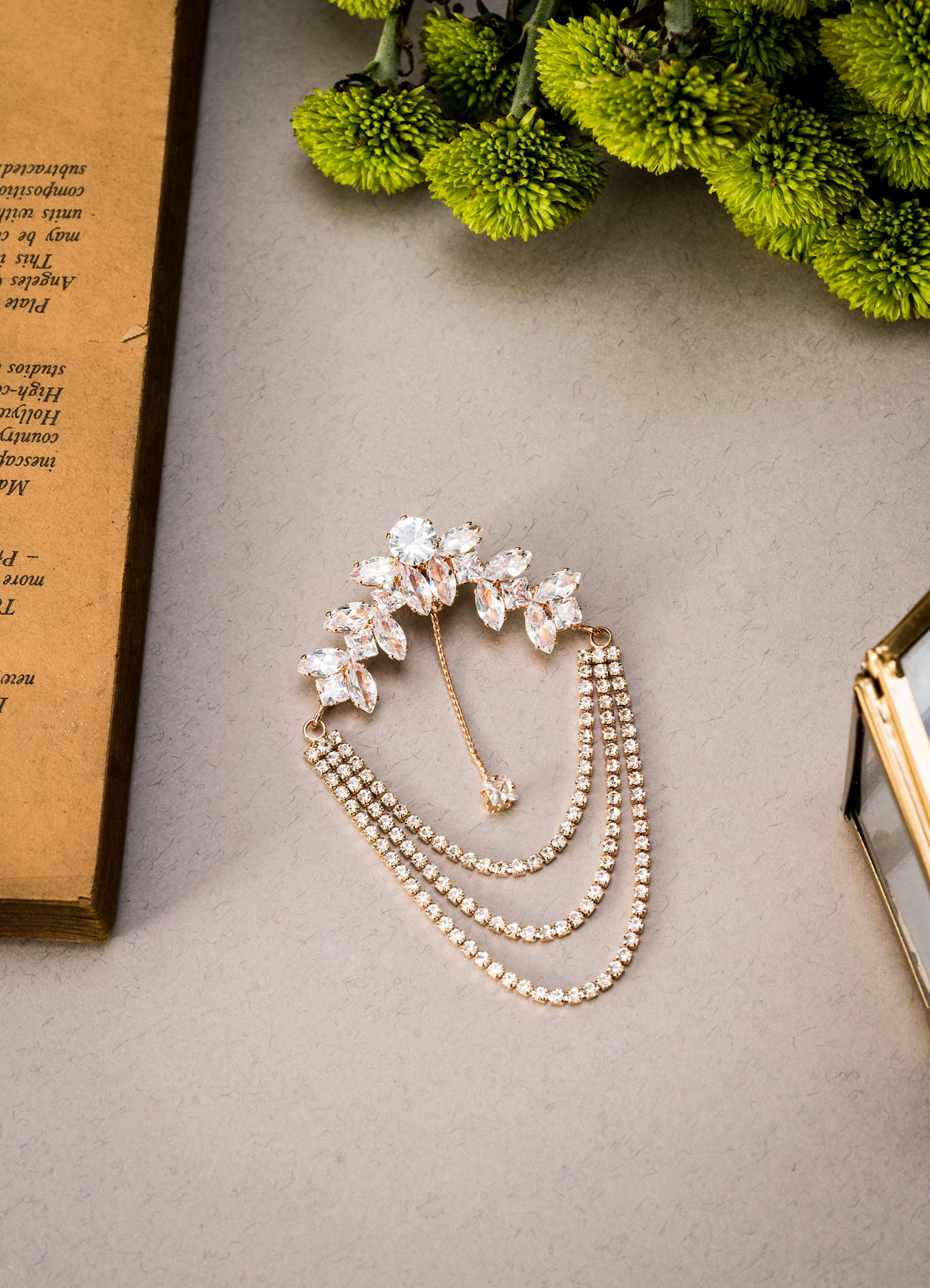 Manyavar Men Rose Gold Elegance Brooch