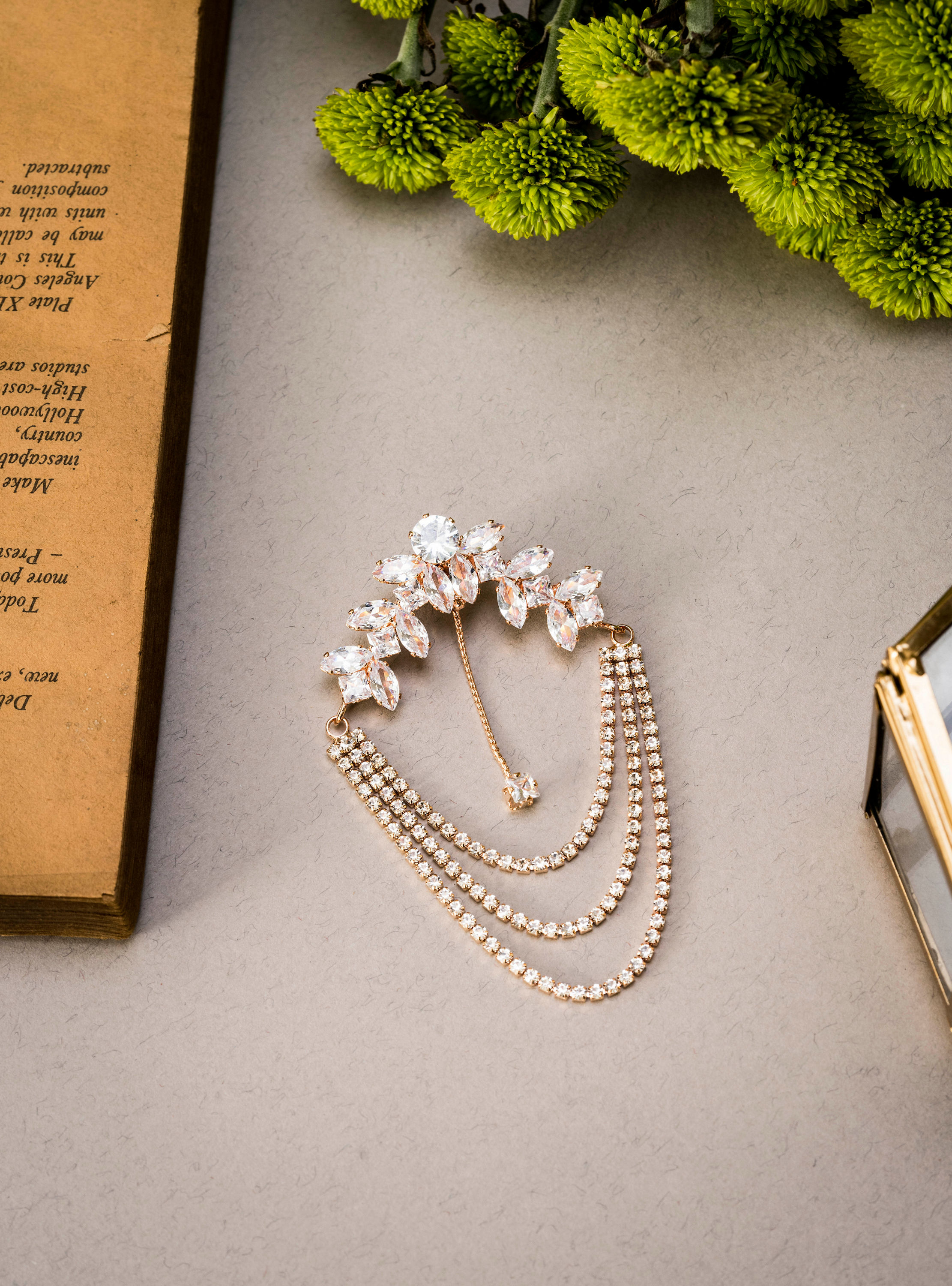 Manyavar Men Rose Gold Elegance Brooch