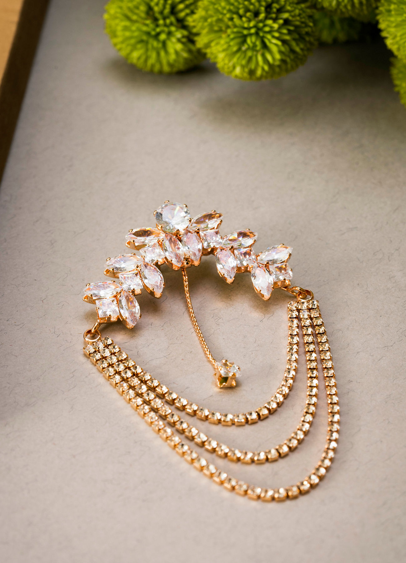 Manyavar Men Rose Gold Elegance Brooch