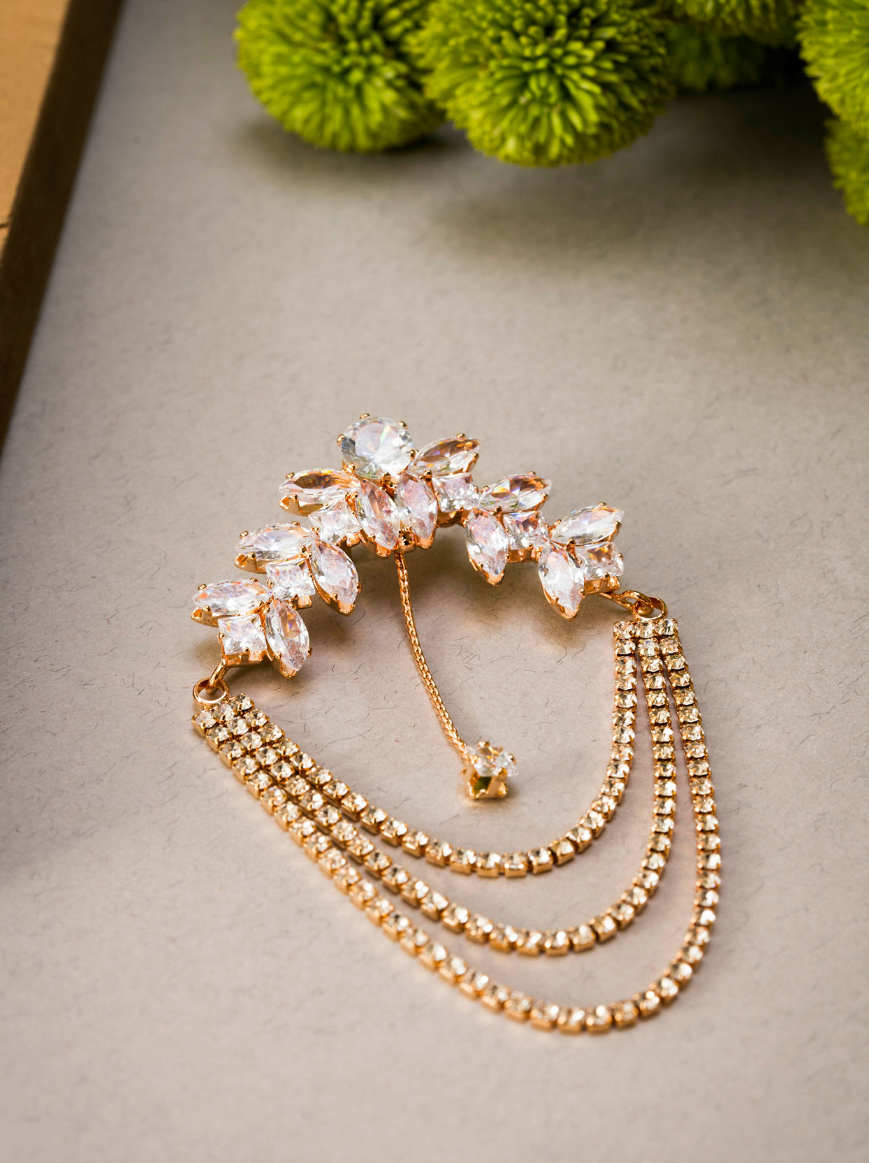Manyavar Men Rose Gold Elegance Brooch