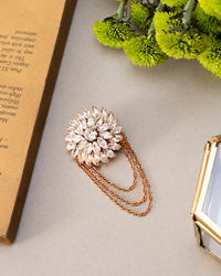 Manyavar Men Rose Gold Elegance Brooch