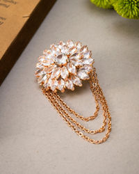 Manyavar Men Rose Gold Elegance Brooch