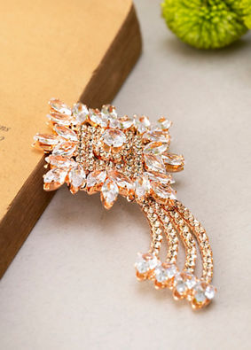 Manyavar Men Rose Gold Glory Brooch