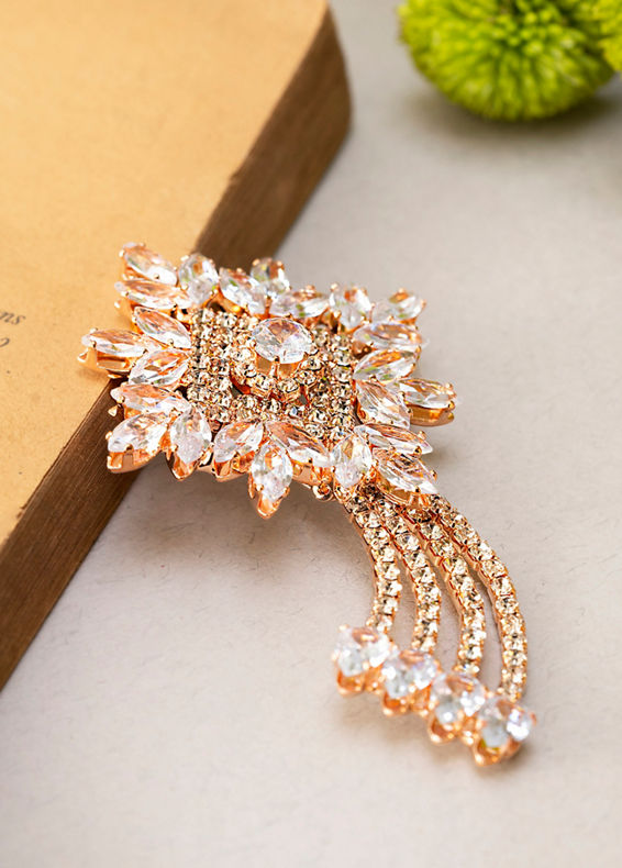 Manyavar Men Rose Gold Glory Brooch