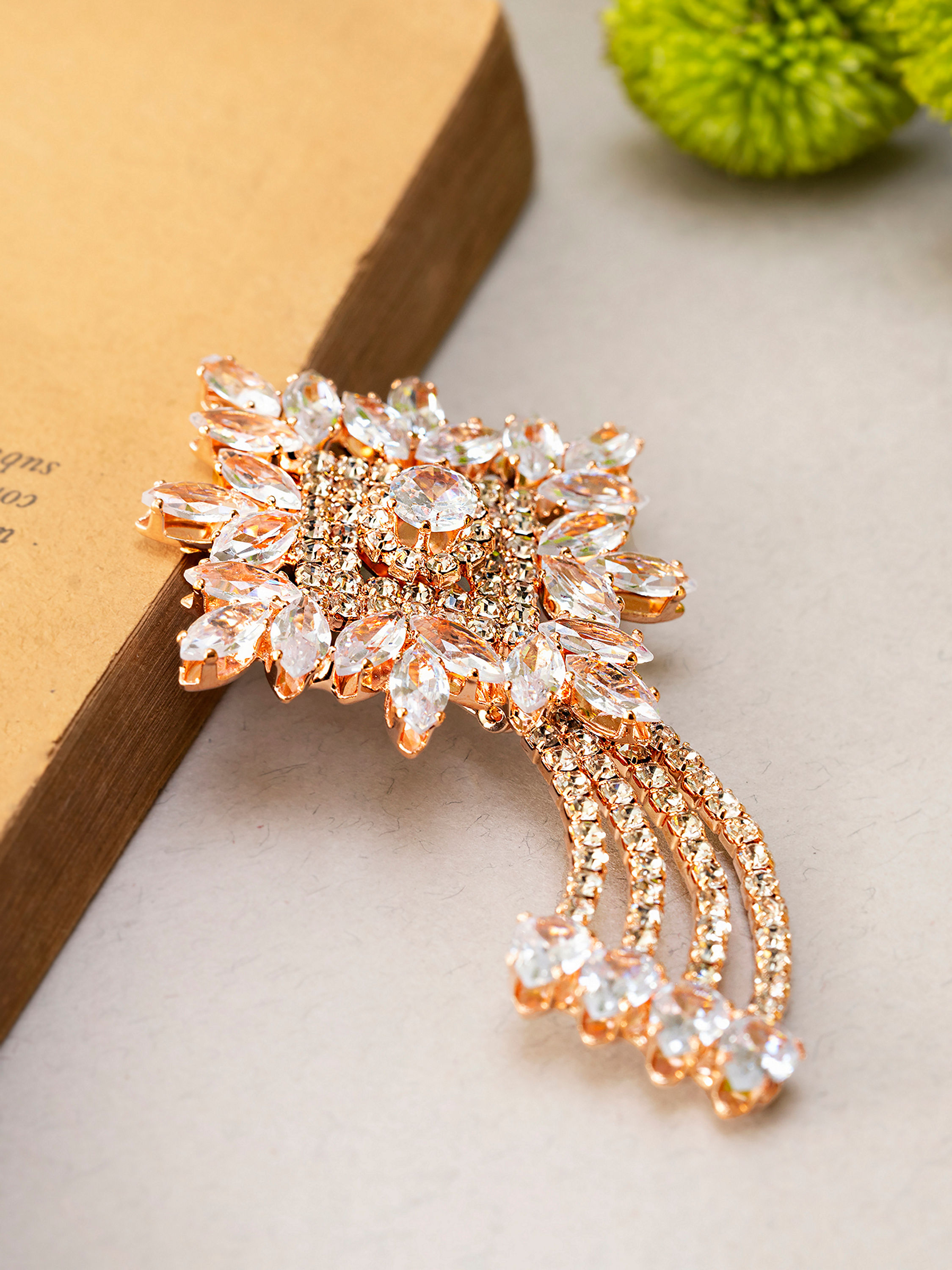 Manyavar Men Rose Gold Glory Brooch