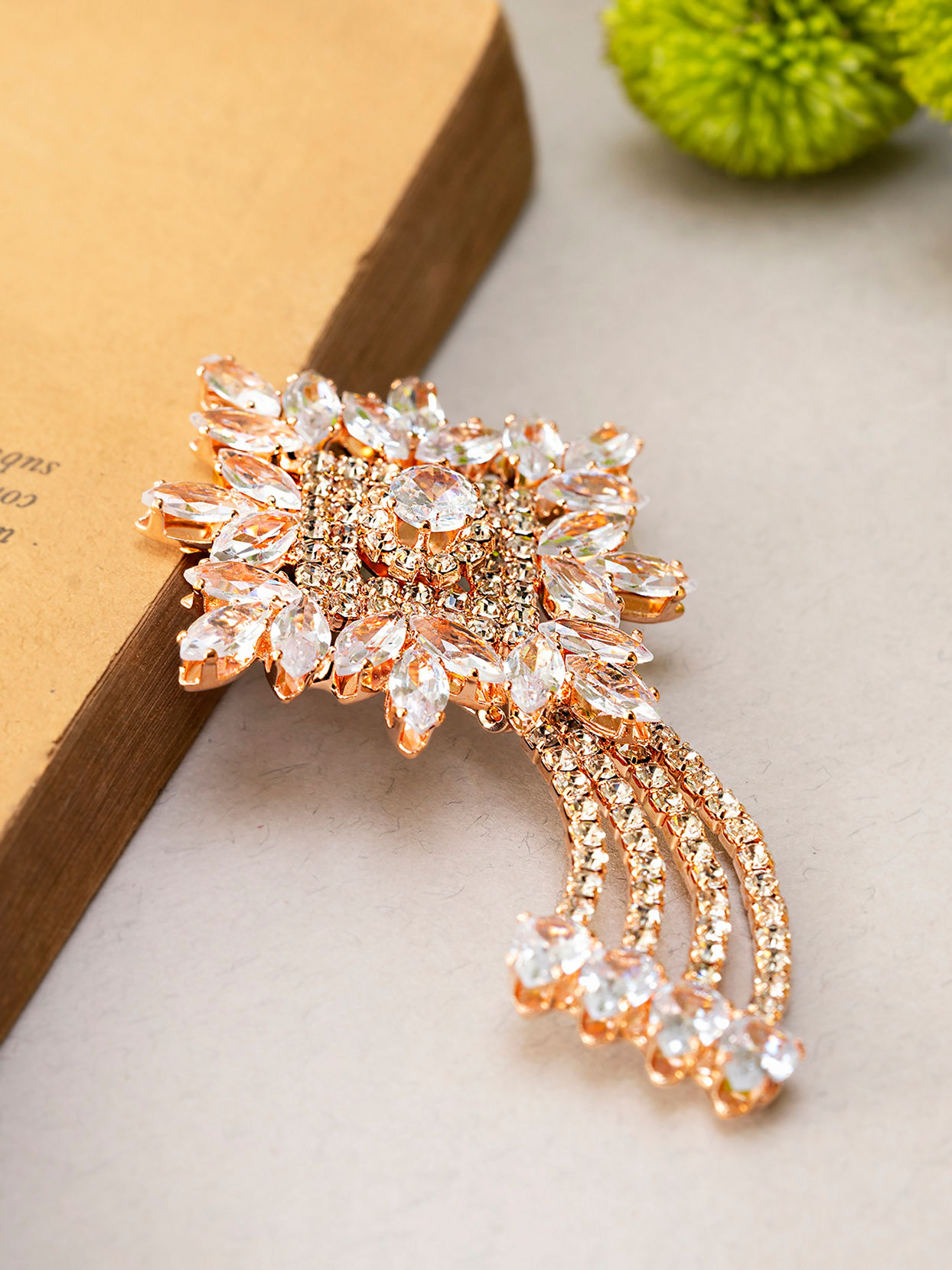 Manyavar Men Rose Gold Glory Brooch