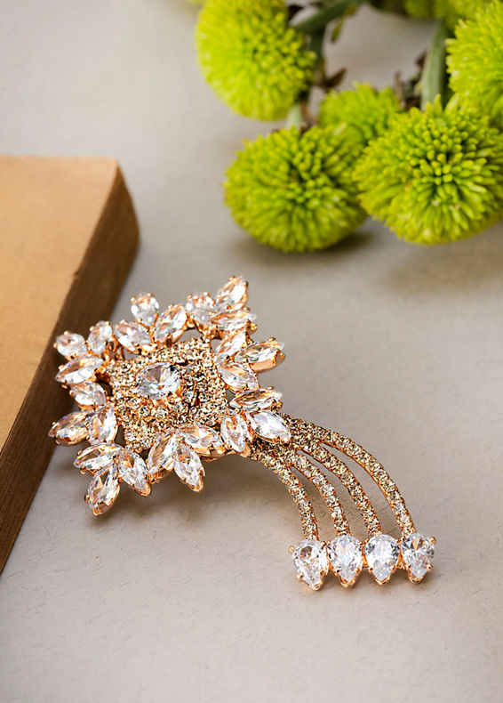 Manyavar Men Rose Gold Glory Brooch