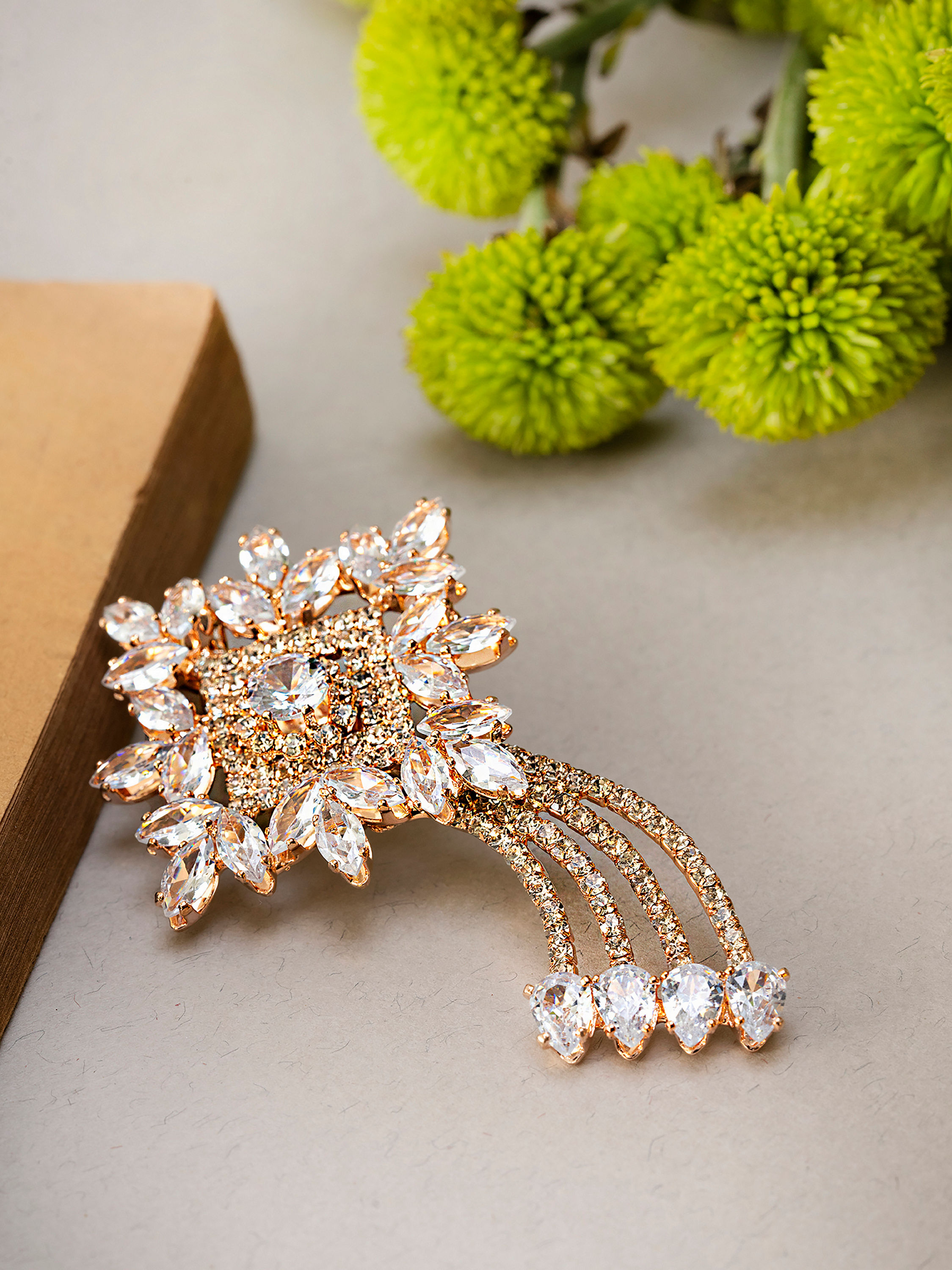 Manyavar Men Rose Gold Glory Brooch