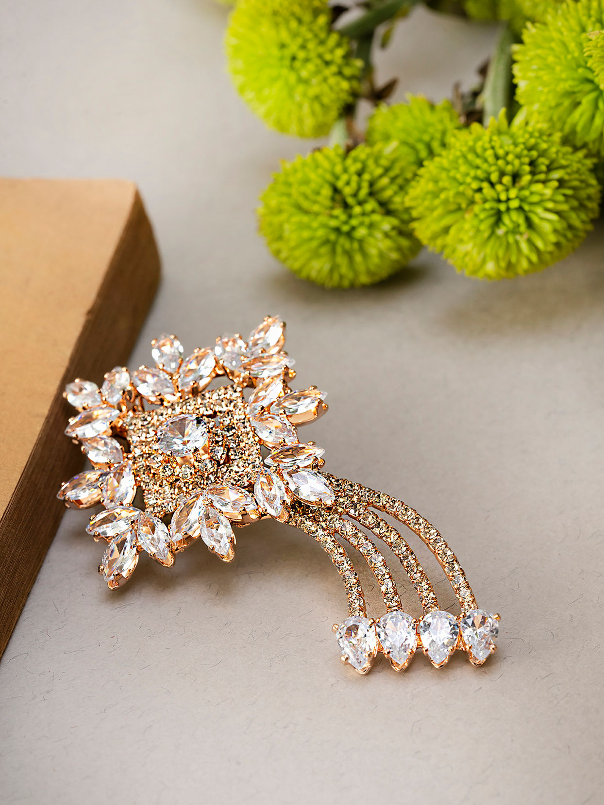 Manyavar Men Rose Gold Glory Brooch