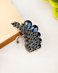 Manyavar Men Blue Galaxy Brooch