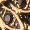 Brown Brooch with Peacock Design