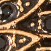 Black Brooch with Swan Design
