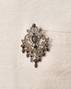 Manyavar Men Blue Brooch with Embellishments