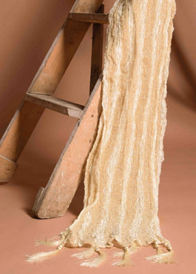 Pearl White and Gold Traditional Stole image number 0