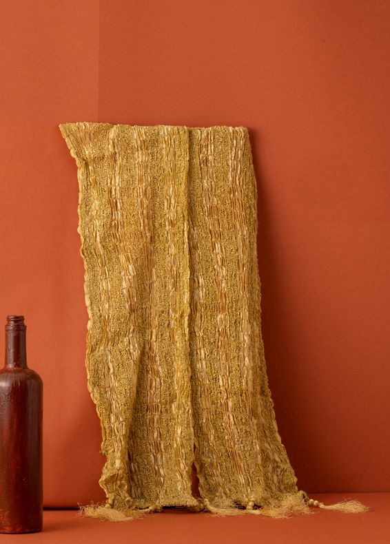 Manyavar Men Amber Golden Traditional Stole