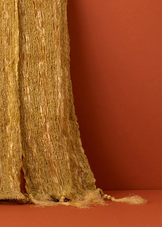 Manyavar Men Amber Golden Traditional Stole