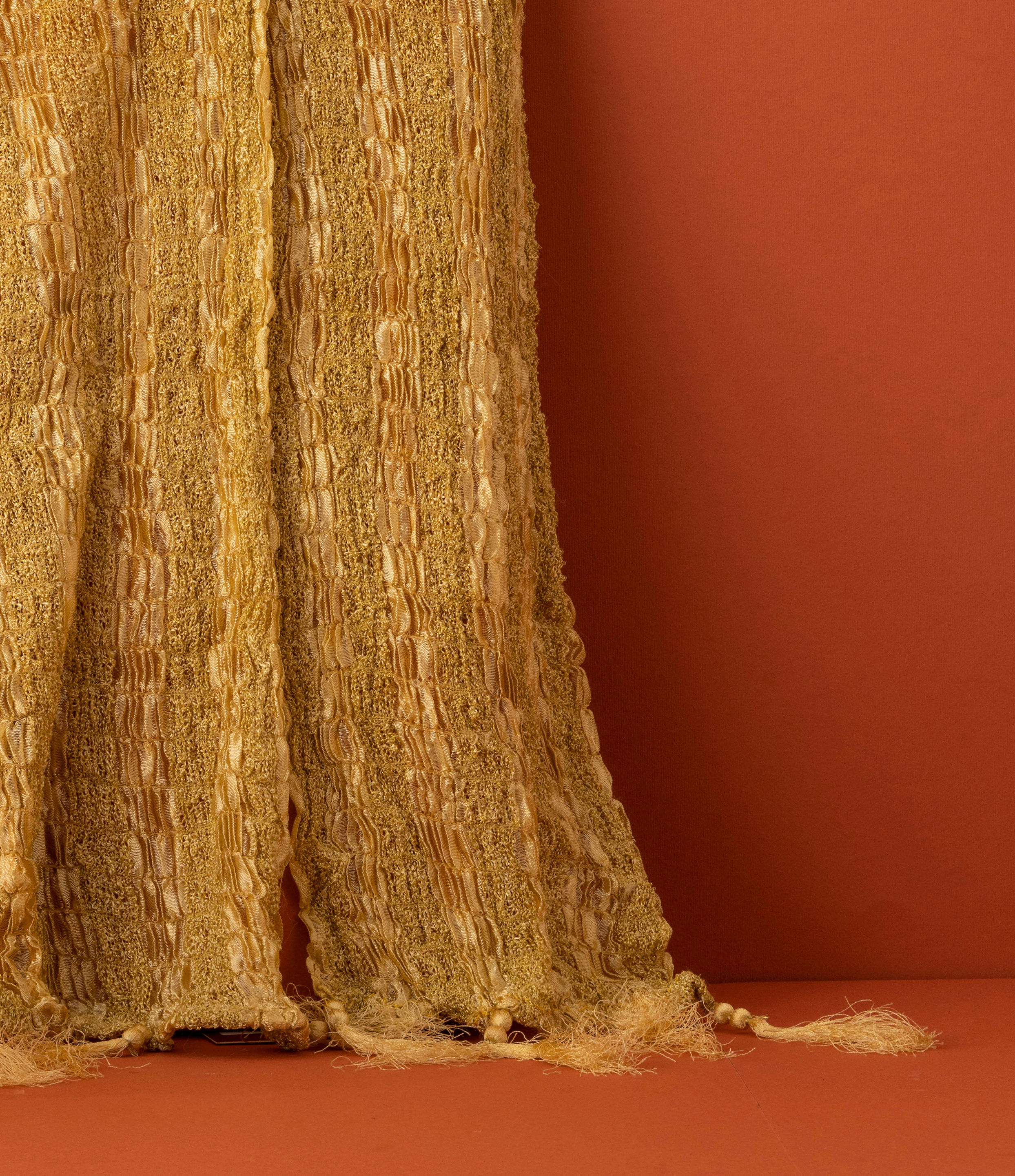 Manyavar Men Amber Golden Traditional Stole