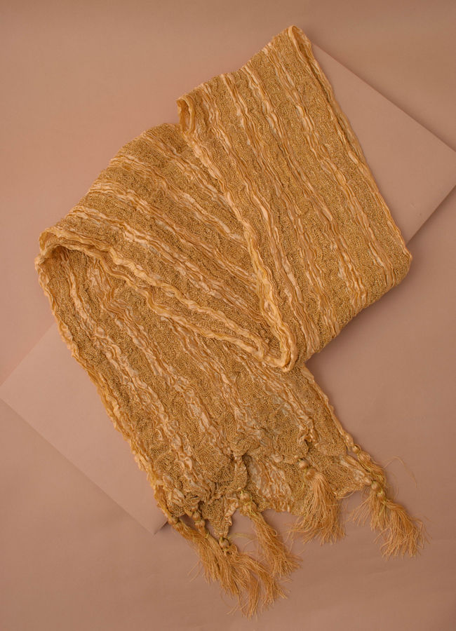 Amber Golden Traditional Stole image number 1