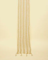 Manyavar Men Pearl White and Gold Traditional Stole