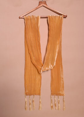 Rose Gold Pleated Traditional Stole image number 0