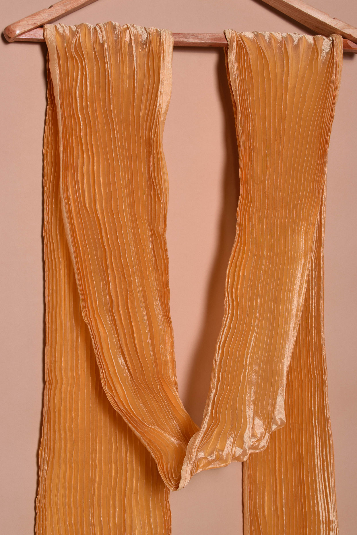 Rose Gold Pleated Traditional Stole image number 2