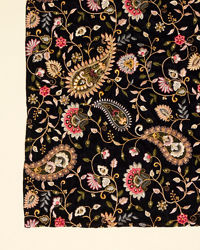 Manyavar Men Dark Blue Bel Buti Patterned Stole