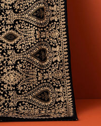 Manyavar Men Clasic Dark Blue Paisley Embroidered Dupatta