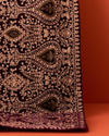 Manyavar Men Wine Red Pailsey Embroidered Dupatta