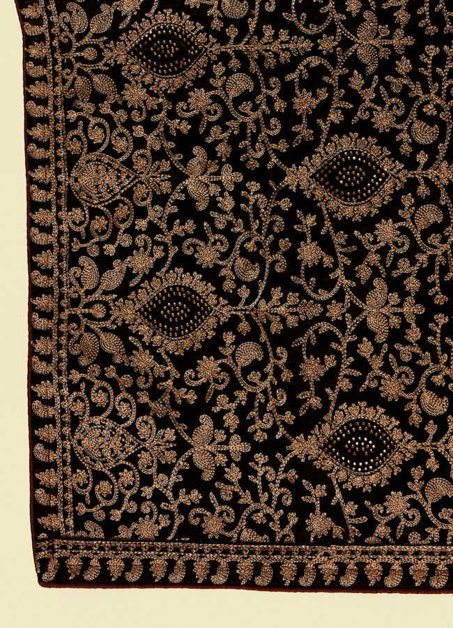 Manyavar Men Dark Maroon Imperial Paisley Patterned Dupatta